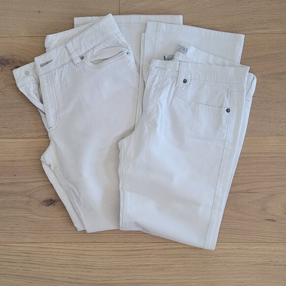 Two pairs of boot cut white jeans (Roxy jeans and Kenzie jeans) - Picture 1 of 8